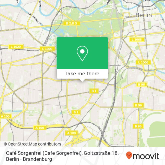 Карта Café Sorgenfrei (Cafe Sorgenfrei), Goltzstraße 18