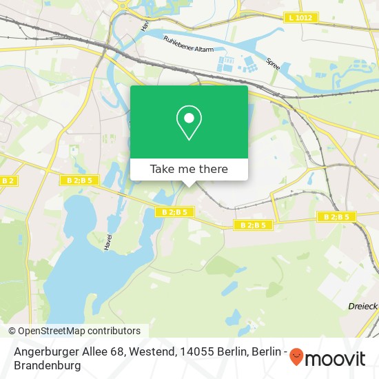 Карта Angerburger Allee 68, Westend, 14055 Berlin