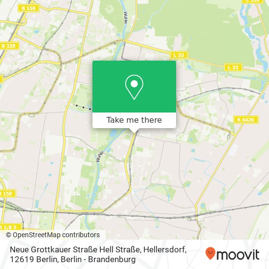 Карта Neue Grottkauer Straße Hell Straße, Hellersdorf, 12619 Berlin