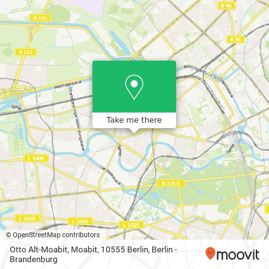 Карта Otto Alt-Moabit, Moabit, 10555 Berlin