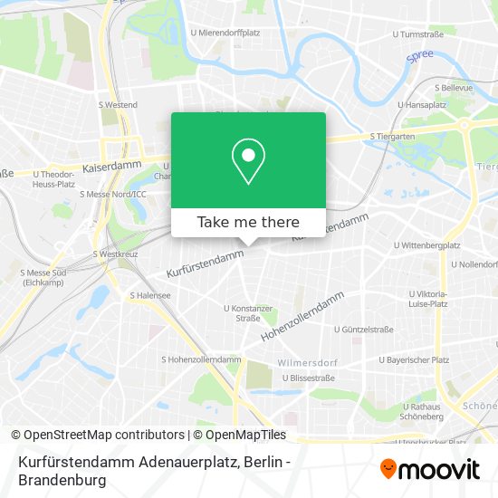 Карта Kurfürstendamm Adenauerplatz