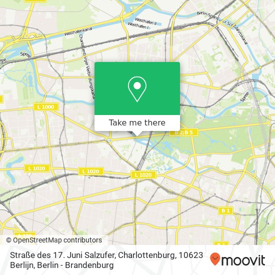 Карта Straße des 17. Juni Salzufer, Charlottenburg, 10623 Berlijn