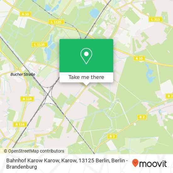 Bahnhof Karow Karow, Karow, 13125 Berlin map