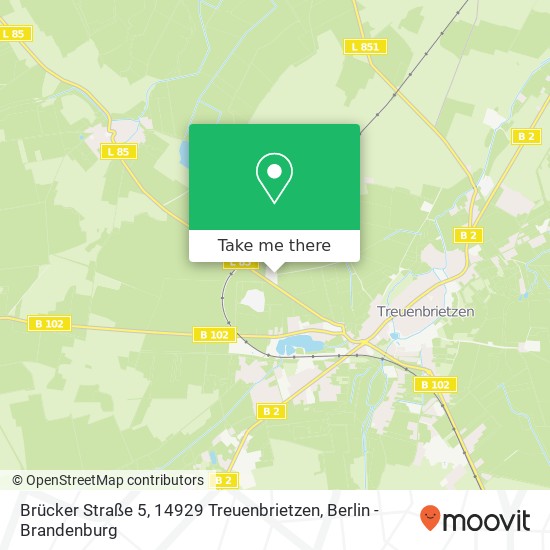 Карта Brücker Straße 5, 14929 Treuenbrietzen