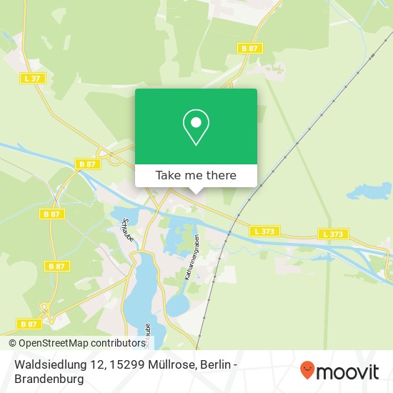Карта Waldsiedlung 12, 15299 Müllrose
