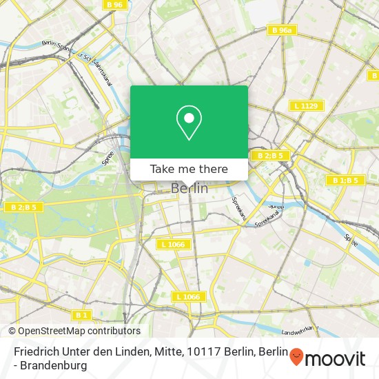 Карта Friedrich Unter den Linden, Mitte, 10117 Berlin