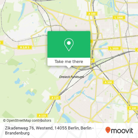 Карта Zikadenweg 76, Westend, 14055 Berlin