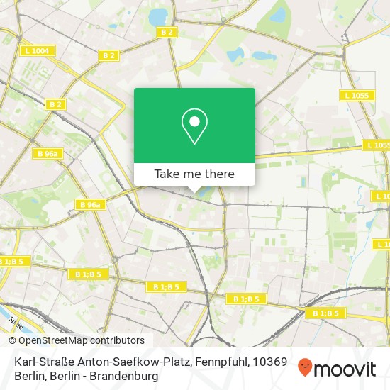 Карта Karl-Straße Anton-Saefkow-Platz, Fennpfuhl, 10369 Berlin