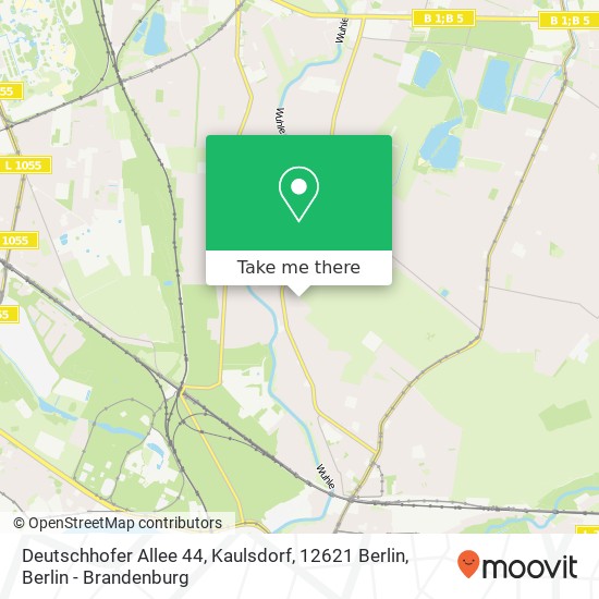 Карта Deutschhofer Allee 44, Kaulsdorf, 12621 Berlin