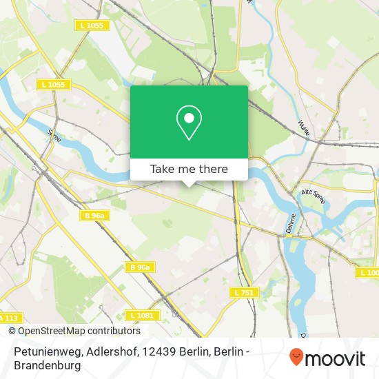 Petunienweg, Adlershof, 12439 Berlin map