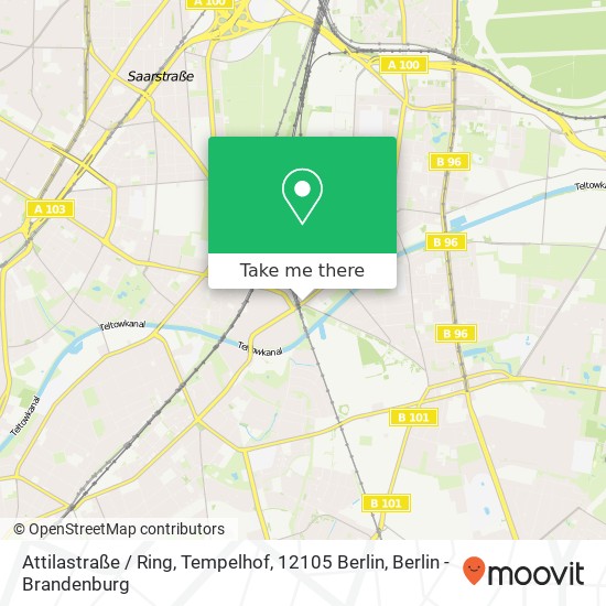 Карта Attilastraße / Ring, Tempelhof, 12105 Berlin