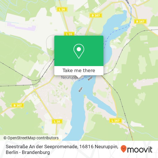 Seestraße An der Seepromenade, 16816 Neuruppin map
