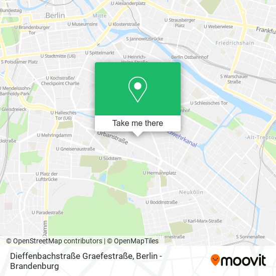 Dieffenbachstraße Graefestraße map