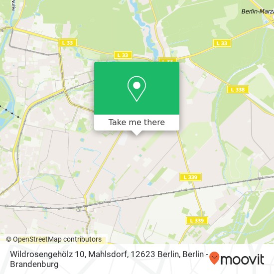 Wildrosengehölz 10, Mahlsdorf, 12623 Berlin map