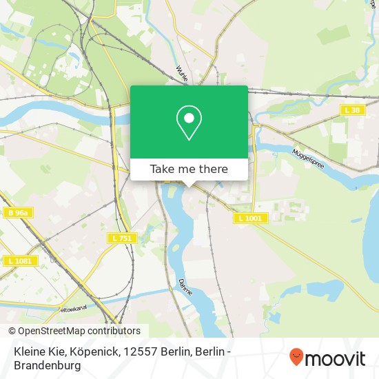 Карта Kleine Kie, Köpenick, 12557 Berlin