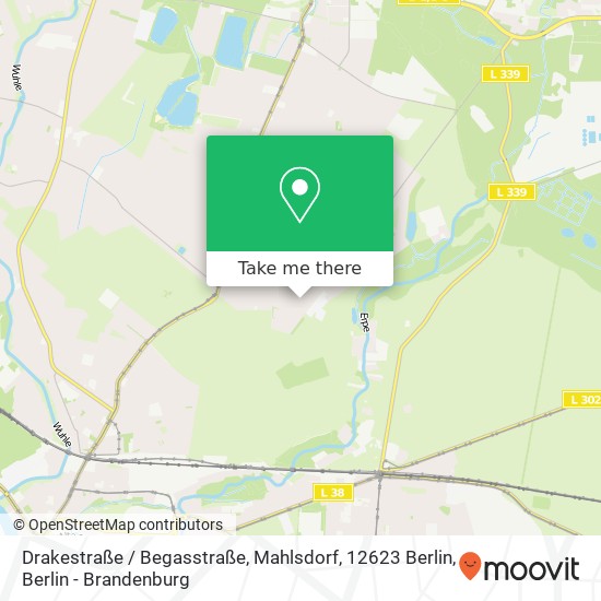 Drakestraße / Begasstraße, Mahlsdorf, 12623 Berlin map