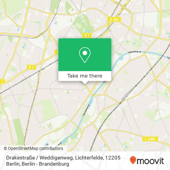 Карта Drakestraße / Weddigenweg, Lichterfelde, 12205 Berlin