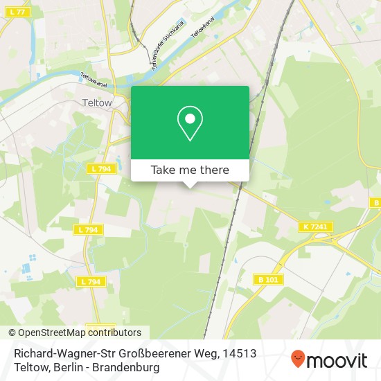 Richard-Wagner-Str Großbeerener Weg, 14513 Teltow map