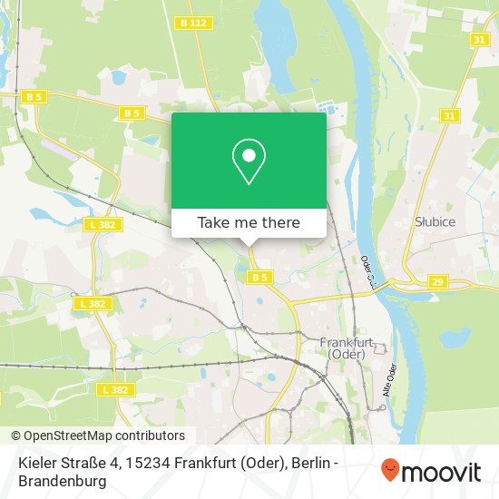 Карта Kieler Straße 4, 15234 Frankfurt (Oder)