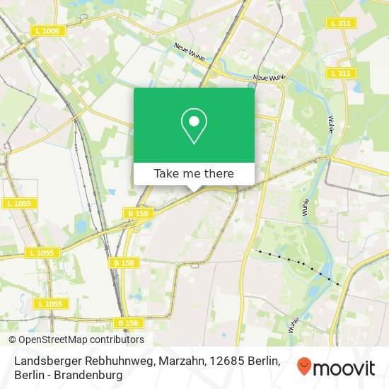 Карта Landsberger Rebhuhnweg, Marzahn, 12685 Berlin