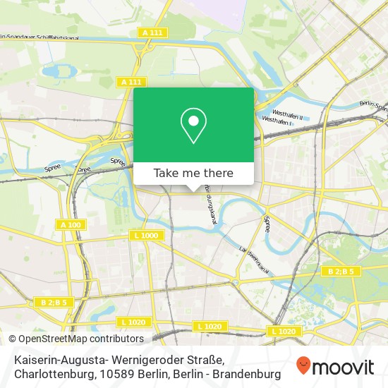 Карта Kaiserin-Augusta- Wernigeroder Straße, Charlottenburg, 10589 Berlin