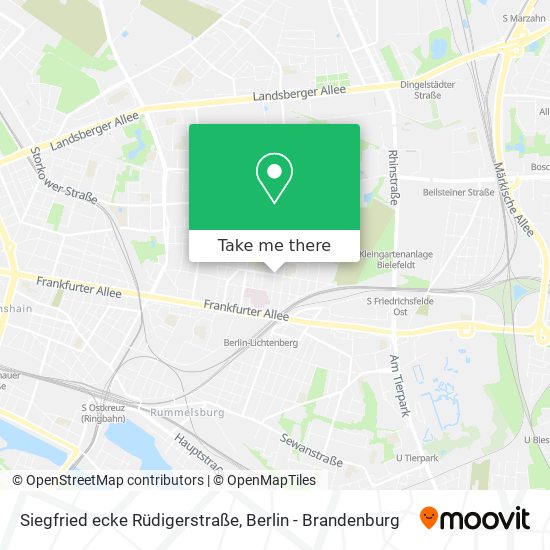 Siegfried ecke Rüdigerstraße map