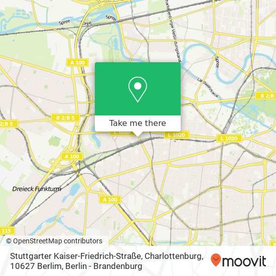 Карта Stuttgarter Kaiser-Friedrich-Straße, Charlottenburg, 10627 Berlim