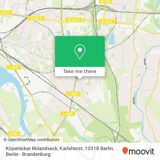 Карта Köpenicker Rolandseck, Karlshorst, 10318 Berlin