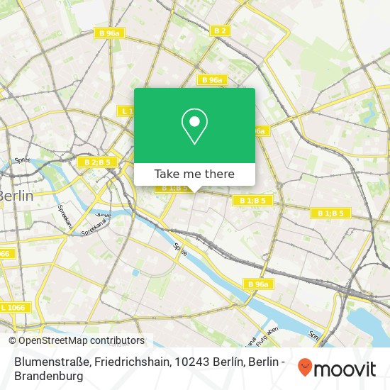 Blumenstraße, Friedrichshain, 10243 Berlín map