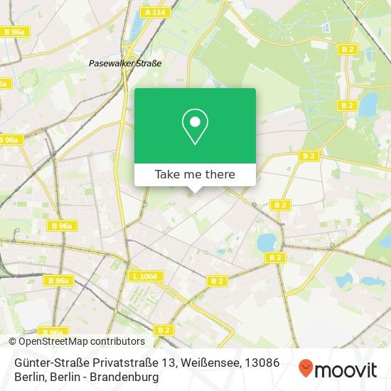 Günter-Straße Privatstraße 13, Weißensee, 13086 Berlin map