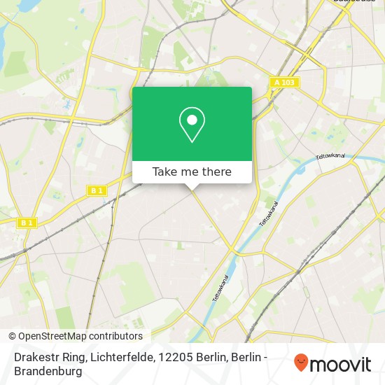 Карта Drakestr Ring, Lichterfelde, 12205 Berlin