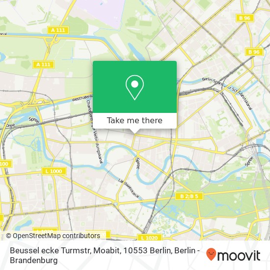 Beussel ecke Turmstr, Moabit, 10553 Berlin map