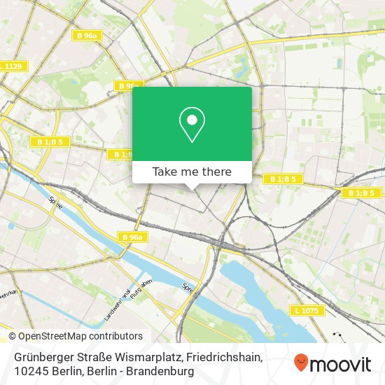 Grünberger Straße Wismarplatz, Friedrichshain, 10245 Berlin map