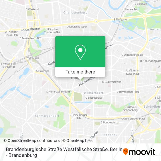 Карта Brandenburgische Straße Westfälische Straße