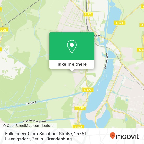 Карта Falkenseer Clara-Schabbel-Straße, 16761 Hennigsdorf