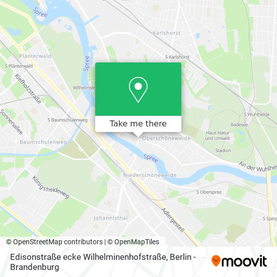 Карта Edisonstraße ecke Wilhelminenhofstraße