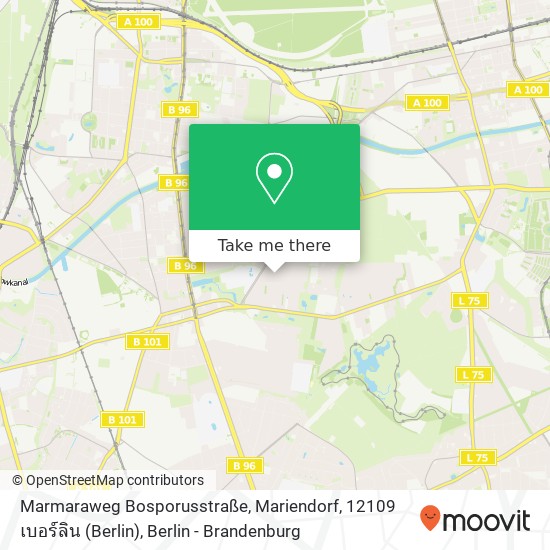 Карта Marmaraweg Bosporusstraße, Mariendorf, 12109 เบอร์ลิน (Berlin)