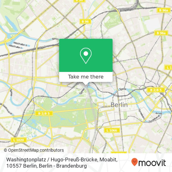 Washingtonplatz / Hugo-Preuß-Brücke, Moabit, 10557 Berlin map