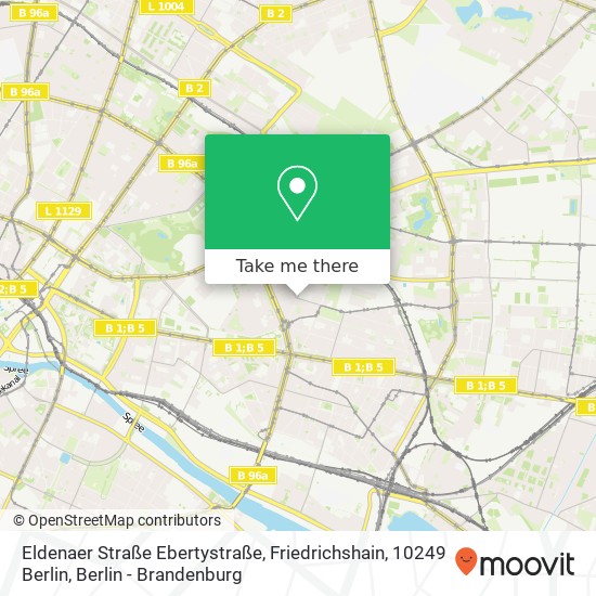 Eldenaer Straße Ebertystraße, Friedrichshain, 10249 Berlin map