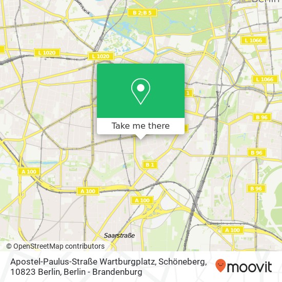 Apostel-Paulus-Straße Wartburgplatz, Schöneberg, 10823 Berlin map