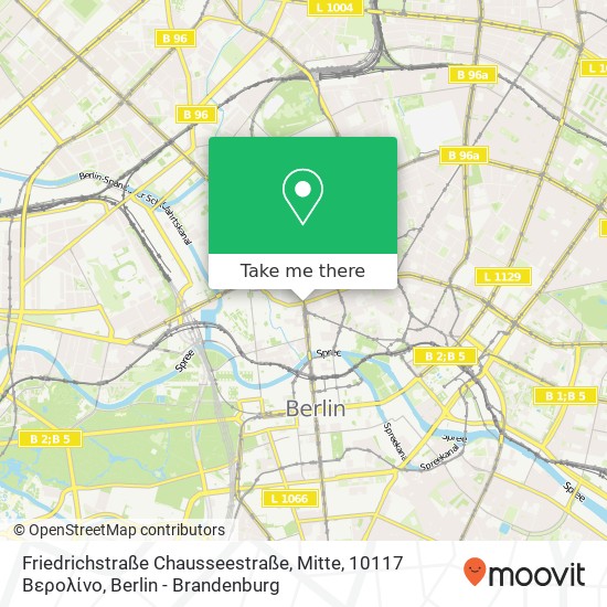 Friedrichstraße Chausseestraße, Mitte, 10117 Βερολίνο map