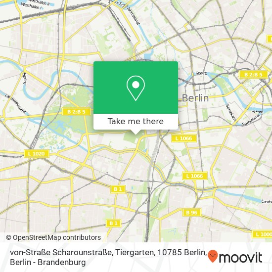 Карта von-Straße Scharounstraße, Tiergarten, 10785 Berlin