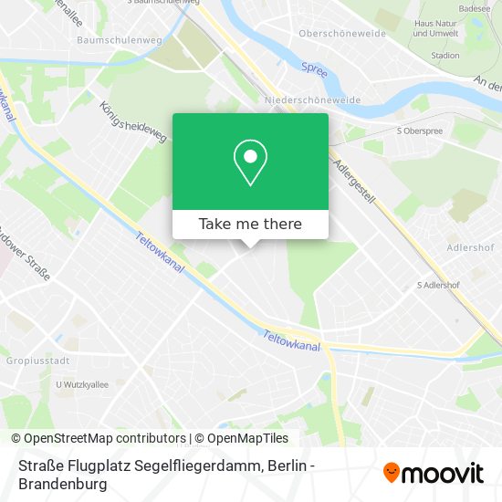 Straße Flugplatz Segelfliegerdamm map
