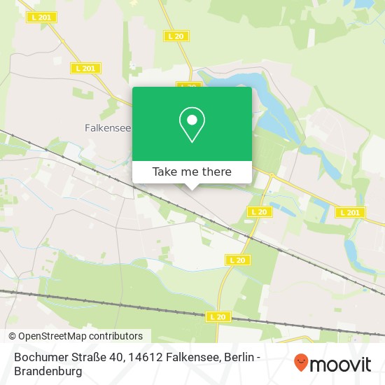Карта Bochumer Straße 40, 14612 Falkensee