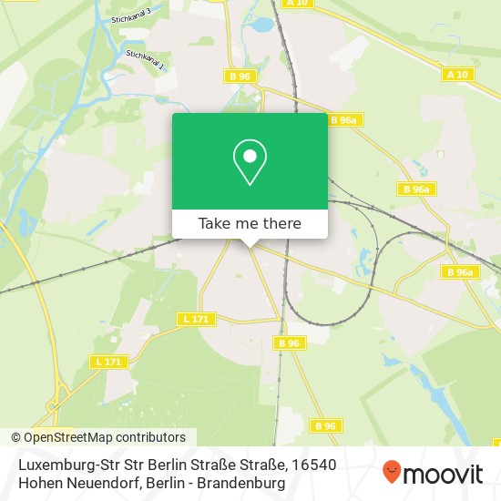 Карта Luxemburg-Str Str Berlin Straße Straße, 16540 Hohen Neuendorf