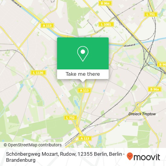 Schönbergweg Mozart, Rudow, 12355 Berlin map