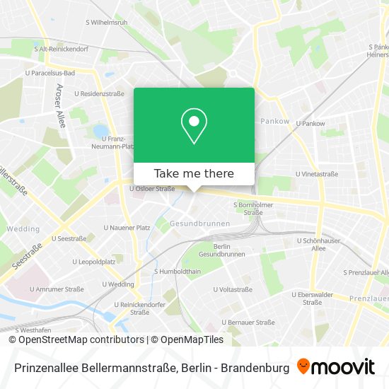 Prinzenallee Bellermannstraße map