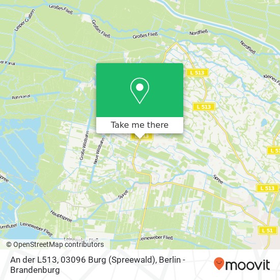 Карта An der L513, 03096 Burg (Spreewald)