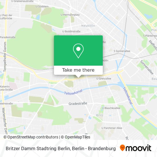 Карта Britzer Damm Stadtring Berlin