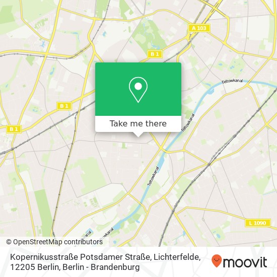 Kopernikusstraße Potsdamer Straße, Lichterfelde, 12205 Berlin map